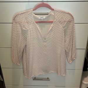 Babaton Aritzia baby pink blouse